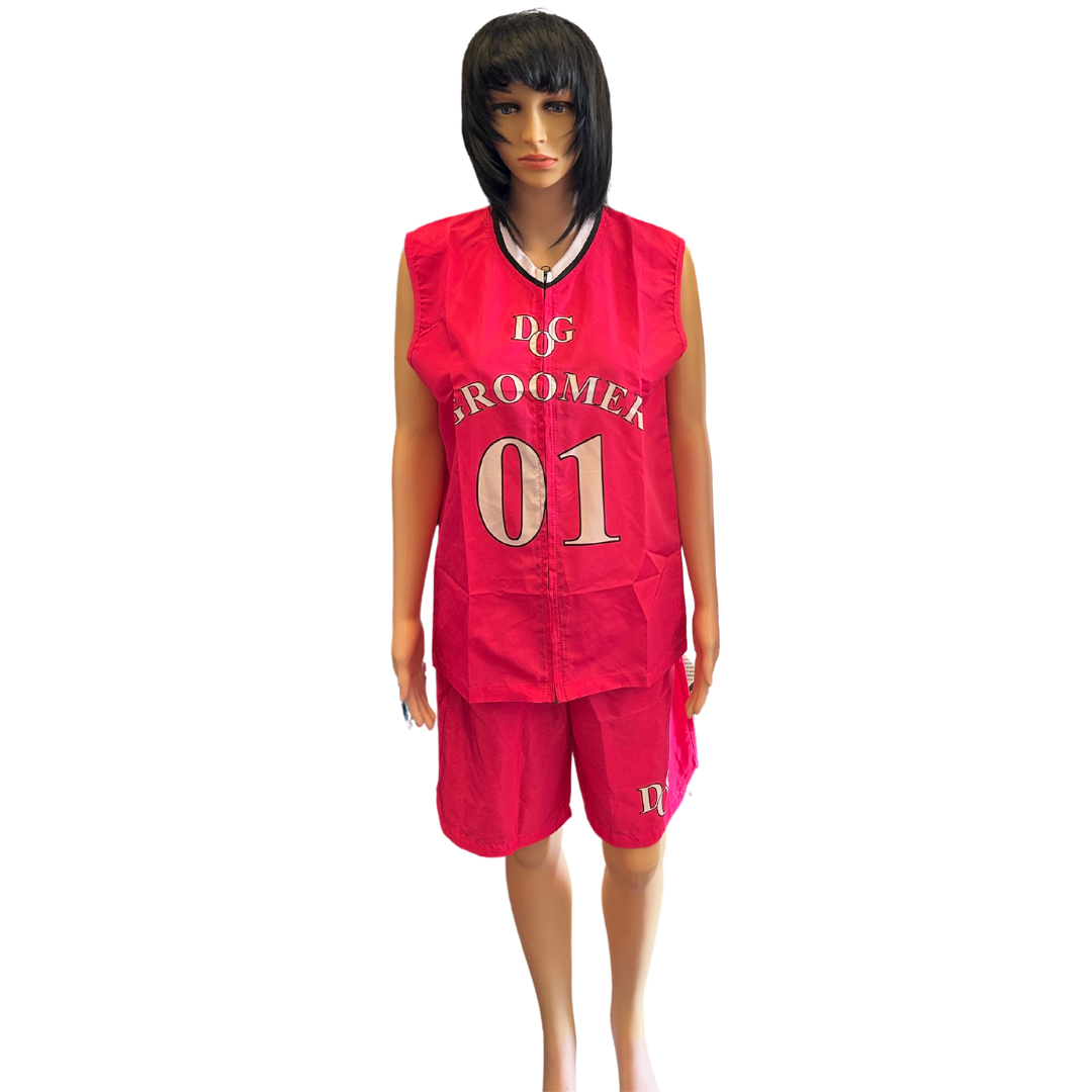Pawfection Professional Grooming Sports Wear sleeveless with shorts (Pink)