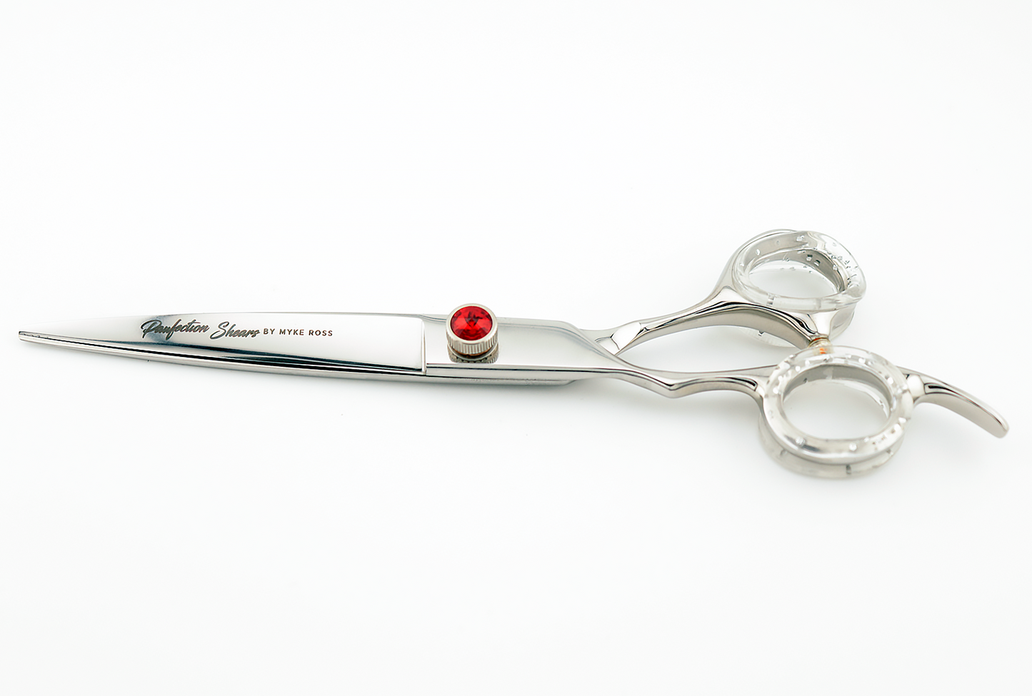 Pawfection Shears by Myke Ross 7" Red Gem Straights LEFTY