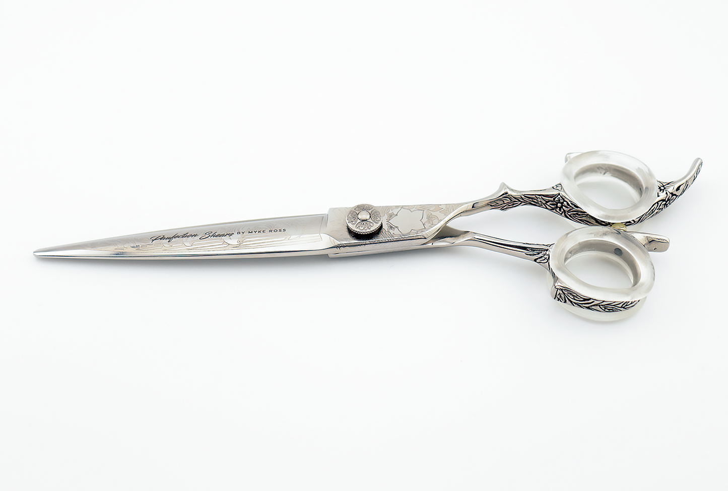 Pawfection Shears by Myke Ross 7" Straights Floral Embossed