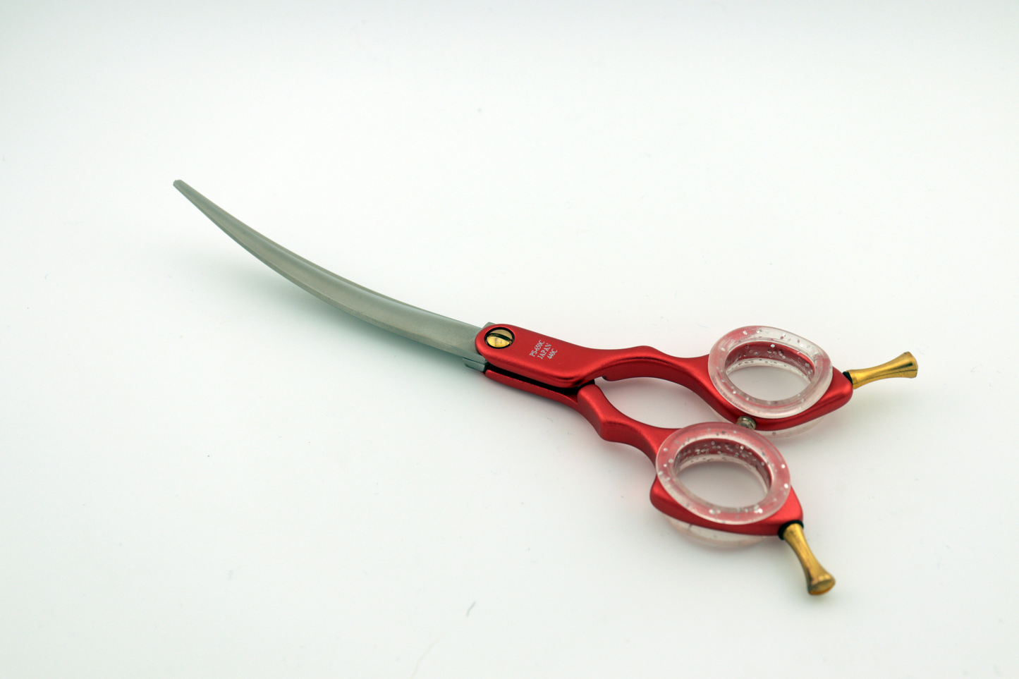 Pawfection Shears by Myke Ross Asian Handle Red Curves 6.5"