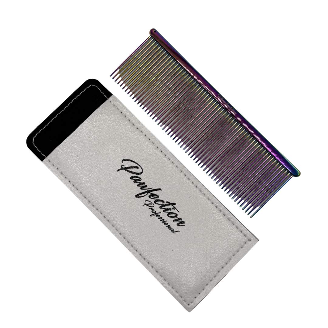 5" Pawfection Professional Multicolor Titanium Fine Comb