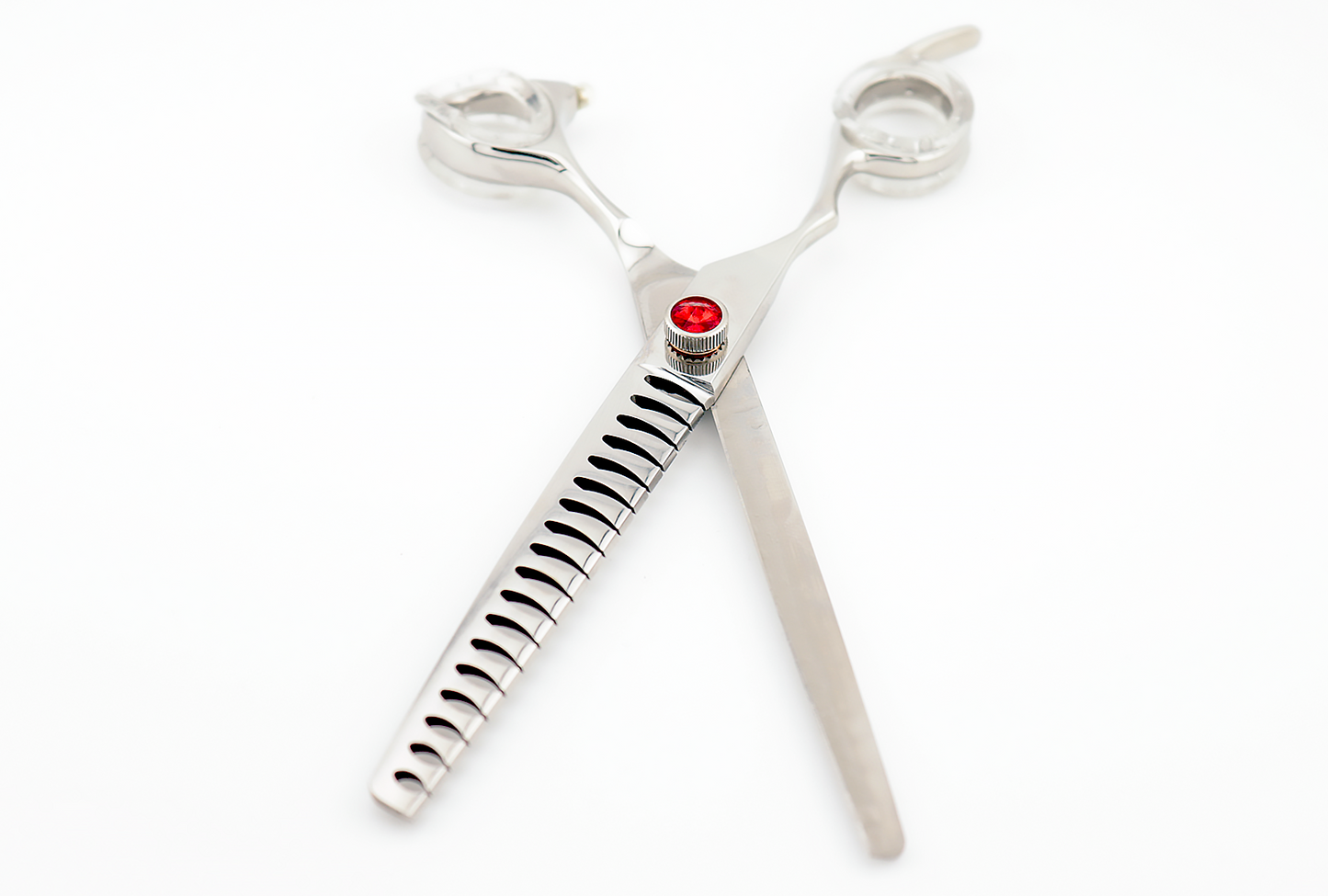 Pawfection Shears by Myke Ross 7" Red Gem Chunkers LEFTY