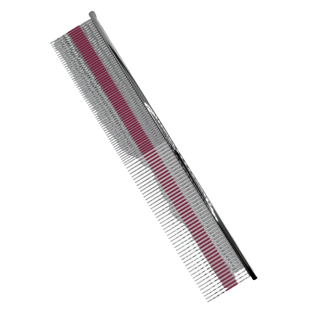 9" Pawfection Professional Silicone Stripe Finishing Comb Purple