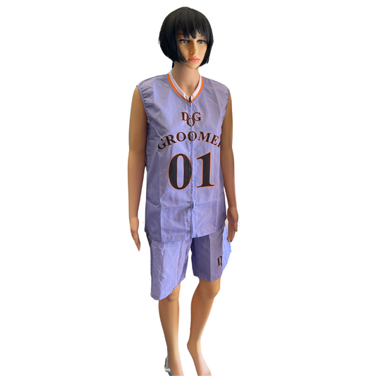Pawfection Professional Grooming Sports Wear sleeveless with shorts (Light Purple)