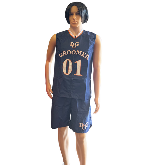 Pawfection Professional Grooming Sports Wear sleeveless with shorts (Navy Blue)