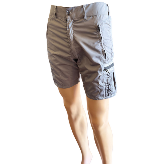 Pawfection Professional Grooming Grey Zipper Fly & Button Cargo Shorts