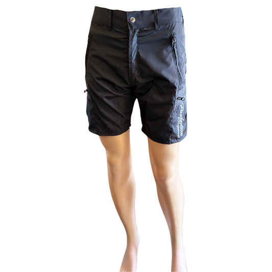 Pawfection Professional Grooming Black Zipper Fly & Button Cargo Shorts
