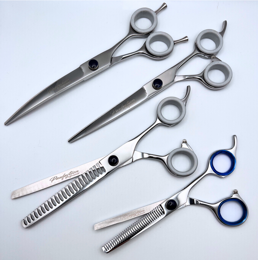 Pawfection Professional Shear Set 7.5" – Complete 4-Piece Grooming Collection