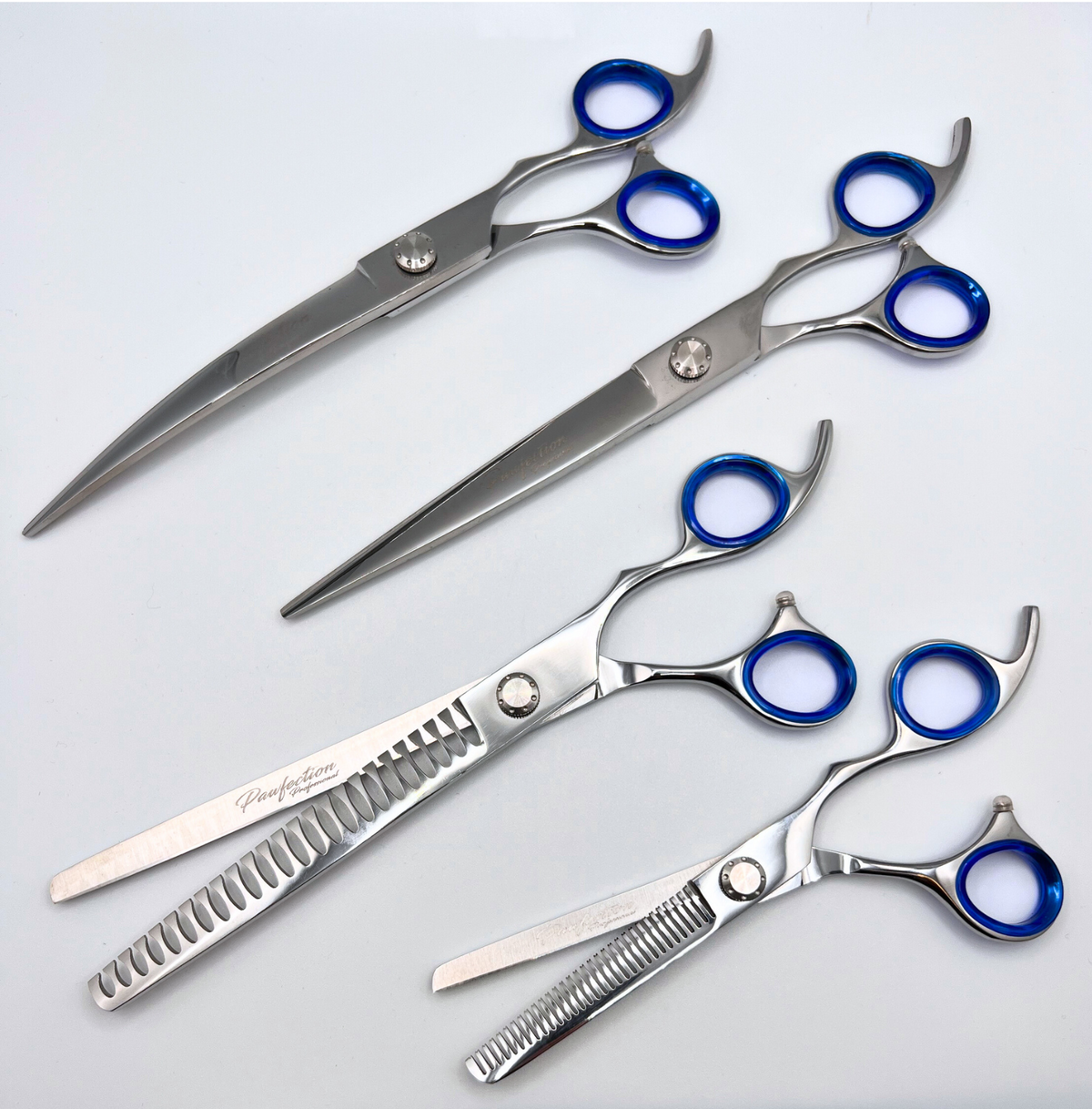 Pawfection Professional Shear Set 8" – Complete 4-Piece Grooming Collection