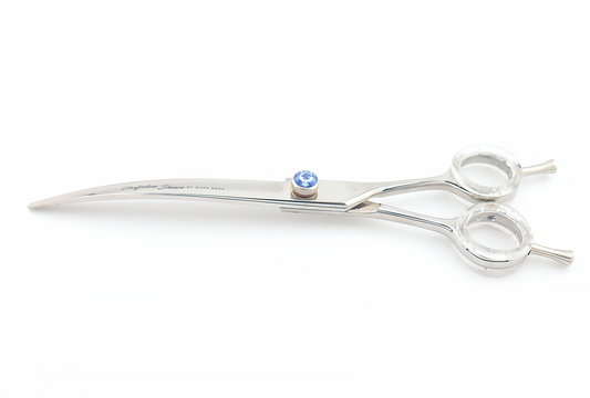Pawfection Shears by Myke Ross Curved 7.5" Blue Gem