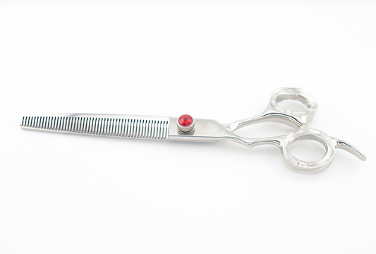 Pawfection Shears by Myke Ross 7" Red Gem Thinners LEFTY