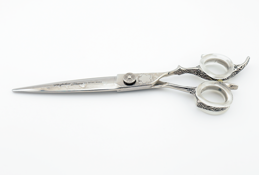 Pawfection Shears by Myke Ross 7" Straights Floral Embossed