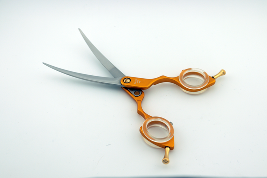 Pawfection Shears by Myke Ross Asian Handle Gold Curves 6.5"