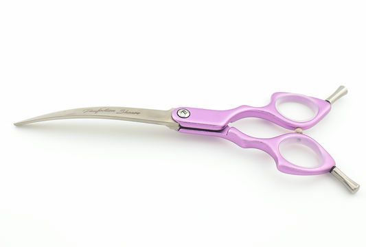 Pawfection Shears by Myke Ross Asian Handle Purple Curves 6.5"