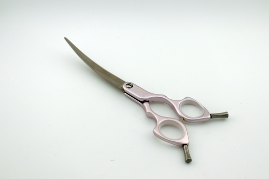 Pawfection Shears by Myke Ross Asian Handle Pink Curves 6.5"