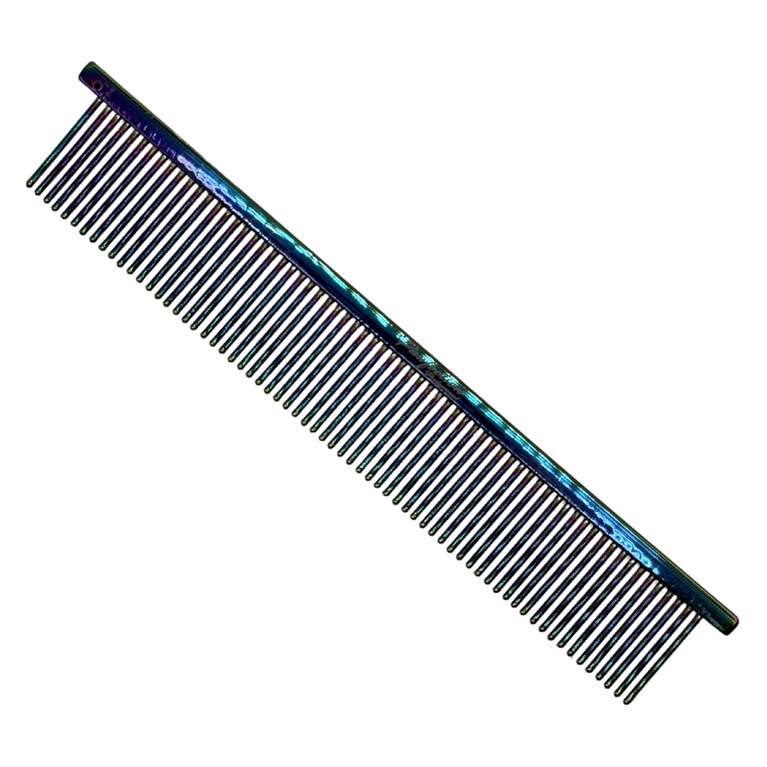 5.5" Pawfection Professional Multicolor Titanium Fine Comb