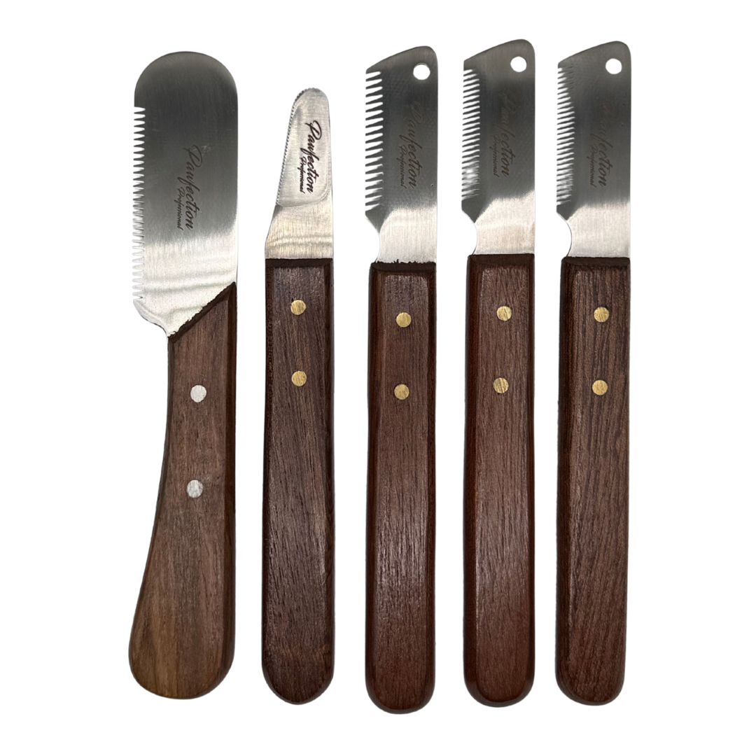Stripping and Carding Knife Set of 5
