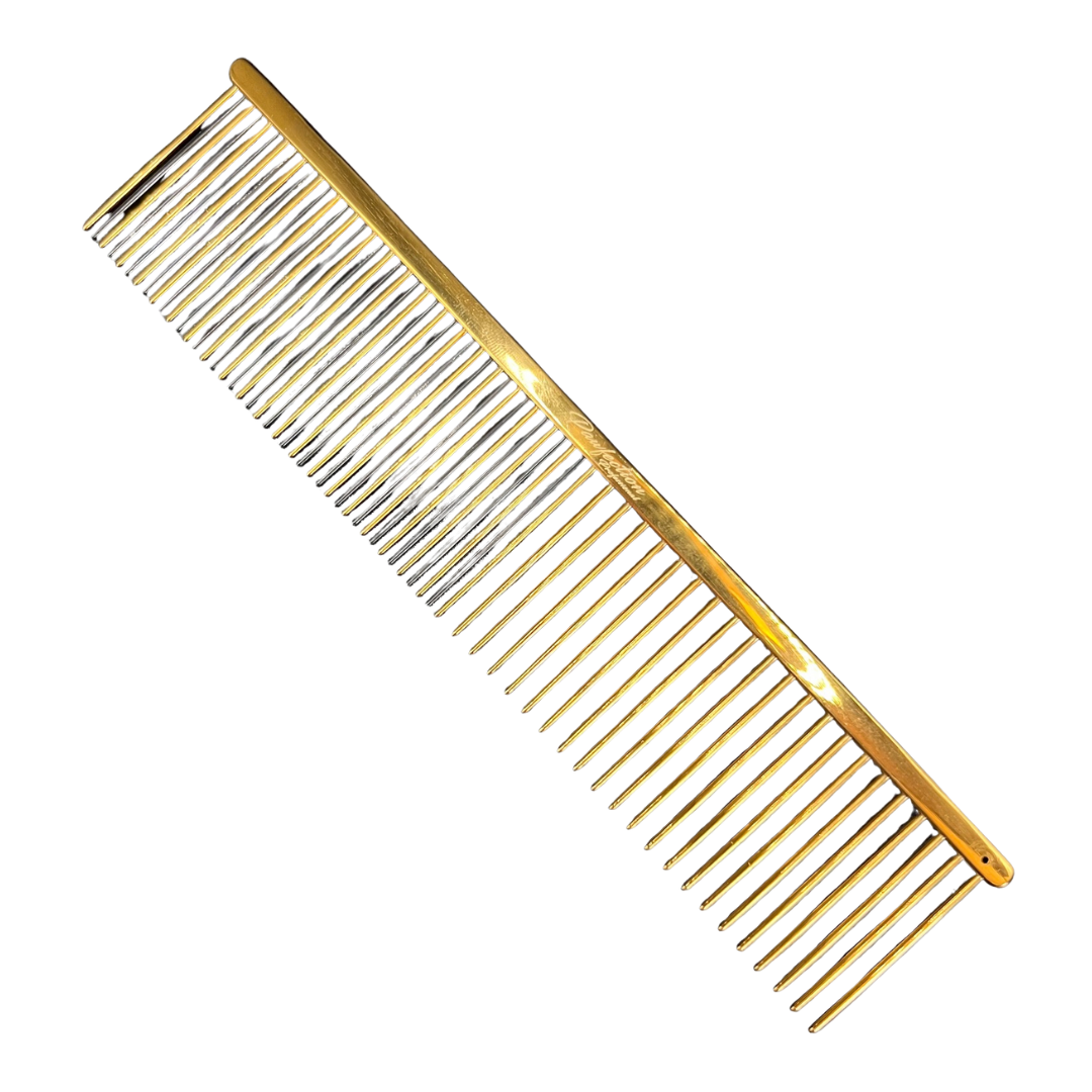 Medium/Coarse Comb 7" Gold & Black