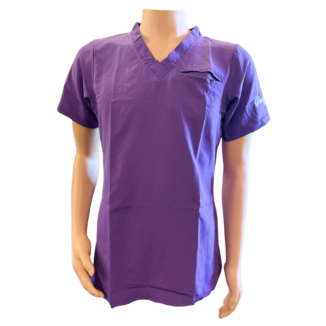Pawfection Professional Scrubs Top, Purple