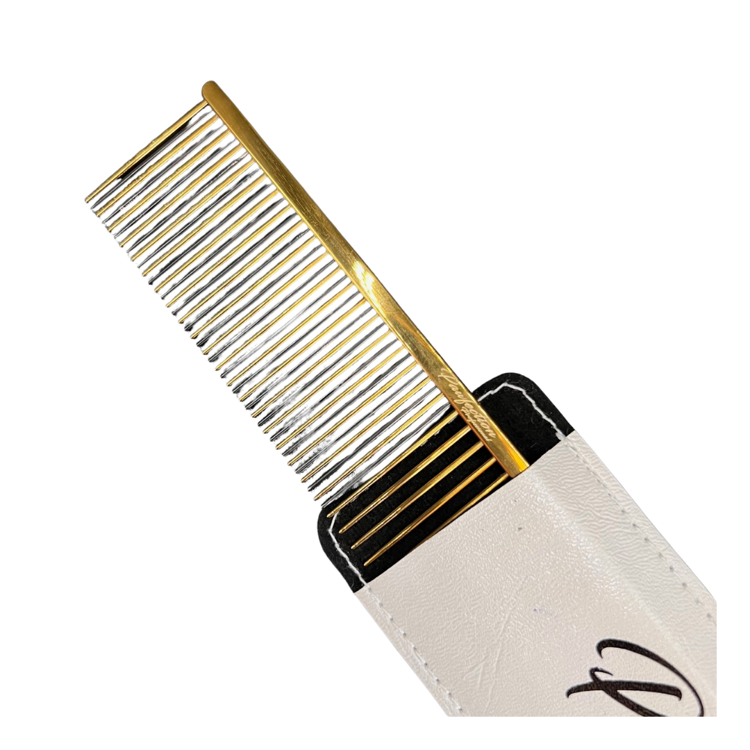 Medium/Coarse Comb 7" Gold & Black