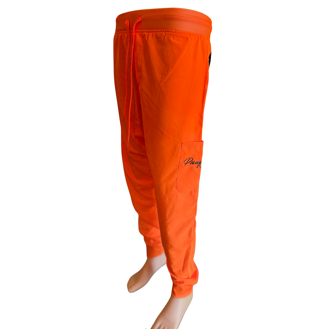 Pawfection Professional Scrubs Bottom, Neon Orange