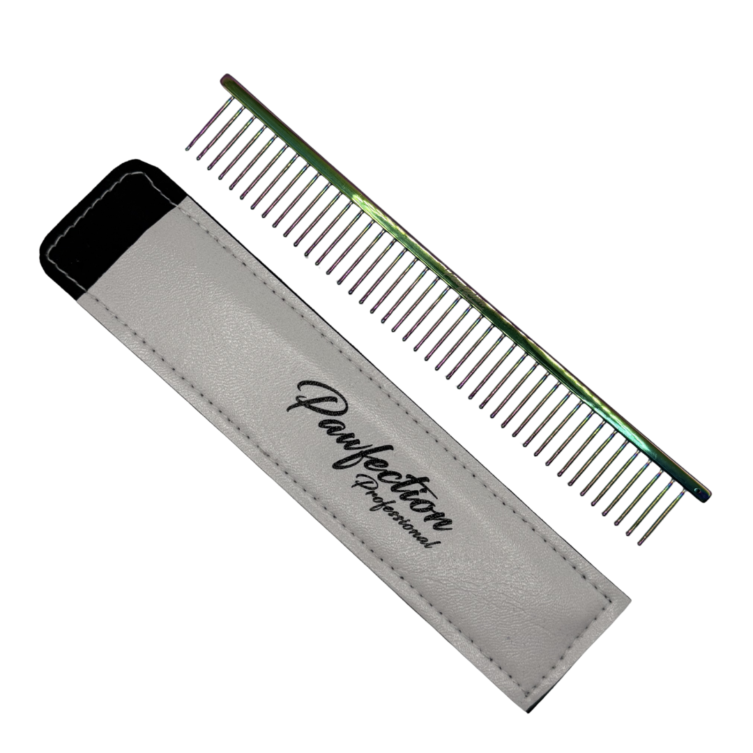 6.5" Pawfection Professional Multicolor Titanium Coarse Comb