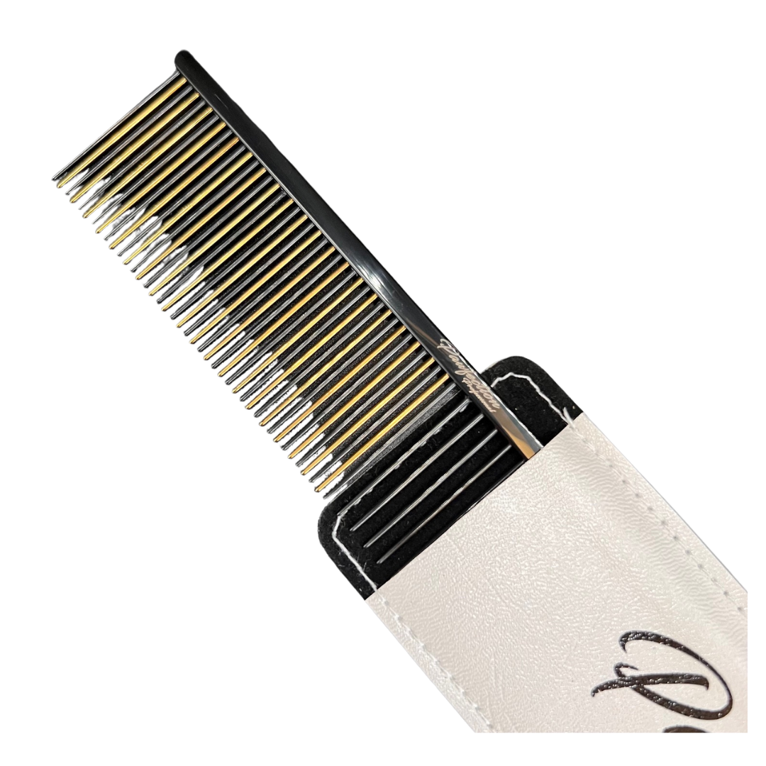 Medium/Coarse Comb 7" Black & Gold