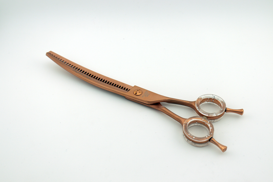 Pawfection Shears by Myke Ross 7.5" Rose Gold Blender Curved Chunker Shears
