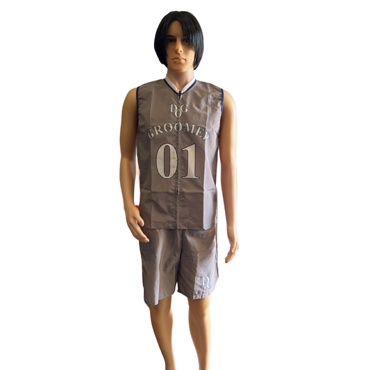 Pawfection Professional Grooming Sports Wear sleeveless with shorts (Grey)