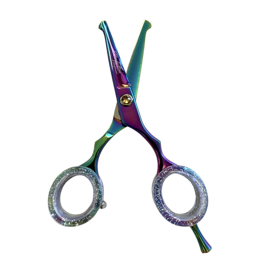 Pawfection Professional 5" Multicolor with Yellow Gem Mini Shears