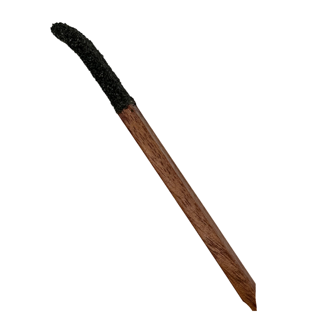Curved Stripping File with Wooden Handle