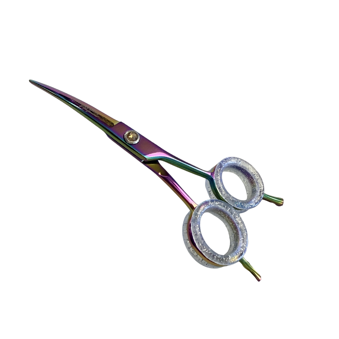 Pawfection Professional 5" Multicolor with Yellow Gem Mini Shears