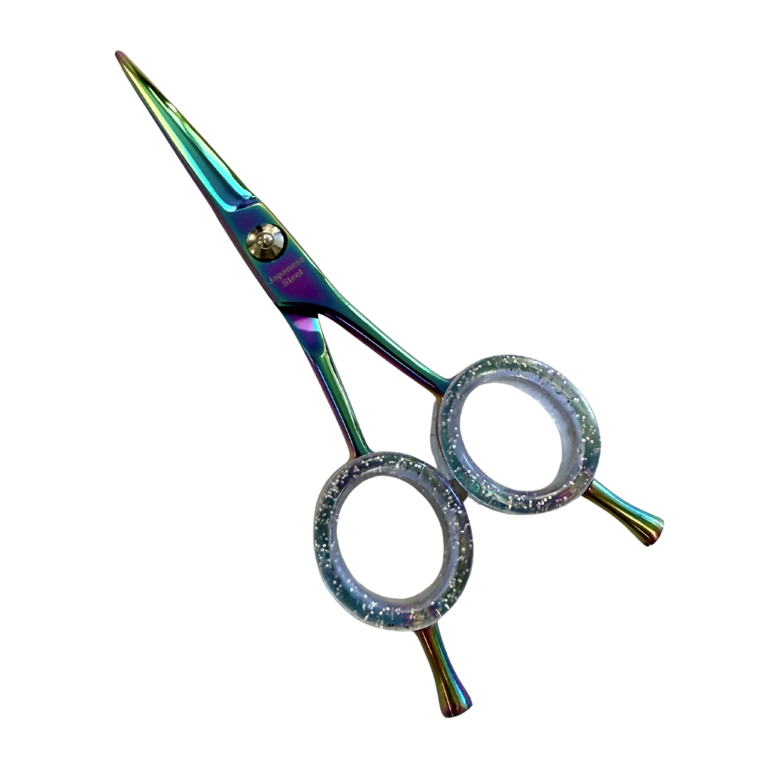 Pawfection Professional 5" Multicolor with Yellow Gem Mini Shears